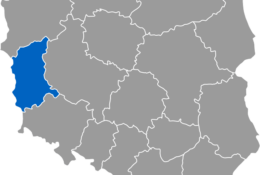 map of Poland with Lubuskie voivodship marked