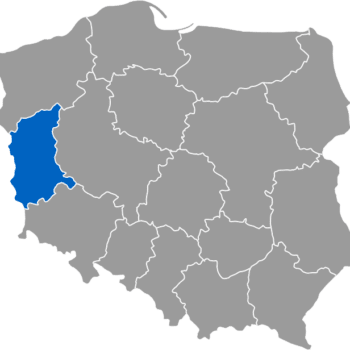 map of Poland with Lubuskie voivodship marked
