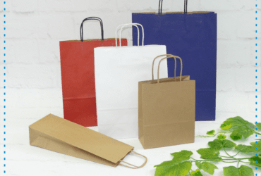 Paper bags with twisted handles