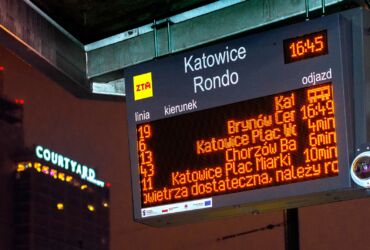 Real-time dynamic passenger information board LED amber technology