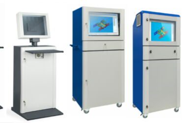 Computer cabinets are robust industrial cabinets designed for computer workstations, factory floors, workshops.