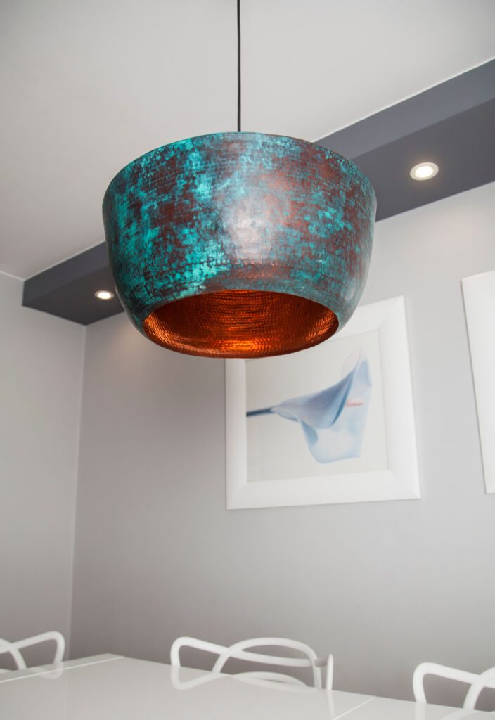 Hand Hammered Copper Lamp