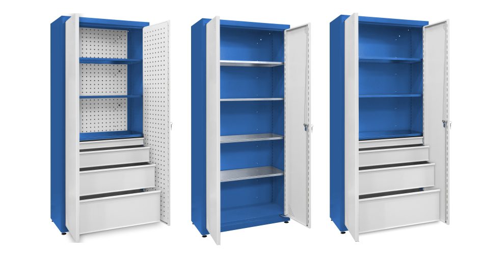 Universal metal cabinets - durable, aesthetic and functional furniture for warehouse, office, archive, workshop etc: