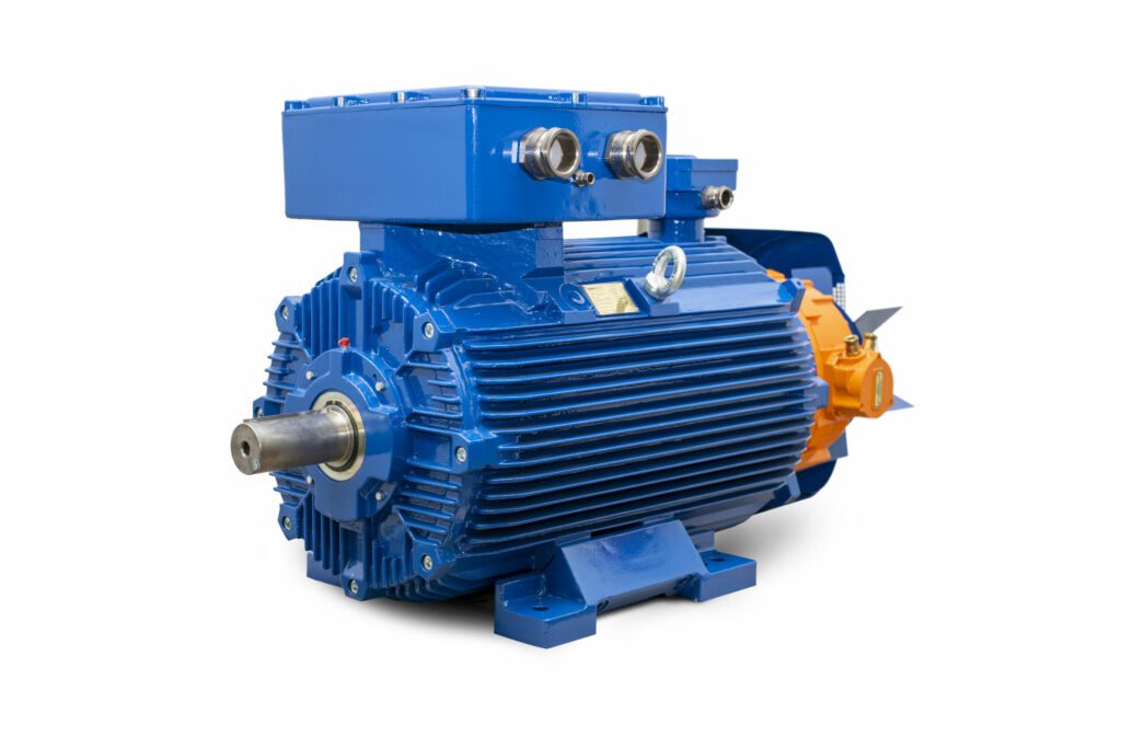 Premium efficiency IE3 flameproof motor (Ex db eb) with electromagnetic brake HEX