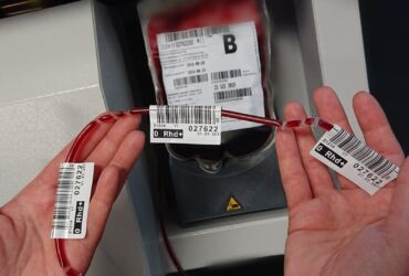 Sealed and labeled by M2M Team's robot blood bag segment