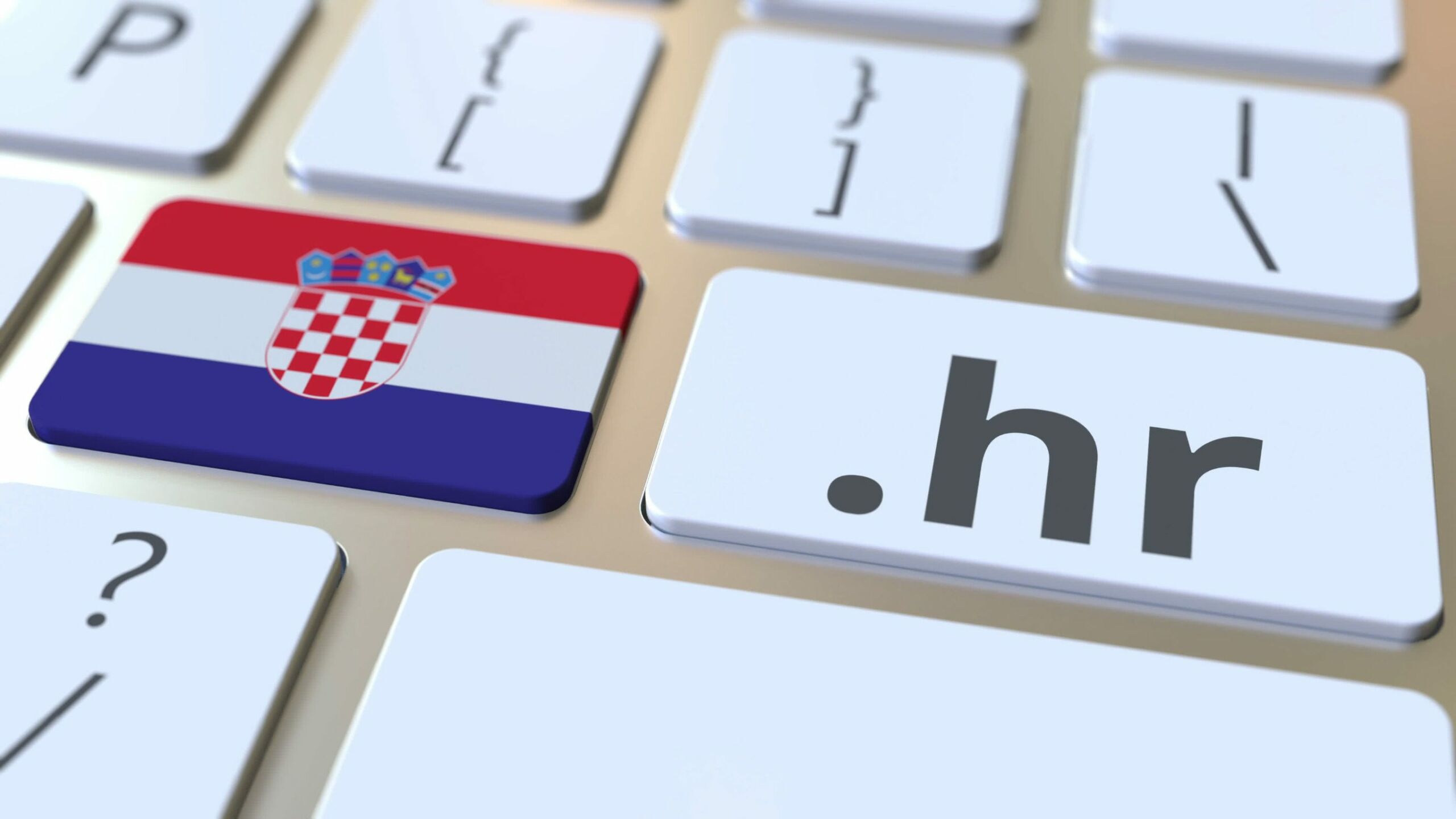Grafika pokazująca flagę Chorwacji na klawiaturze