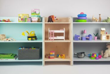 Different finishing and sizes toyshelf