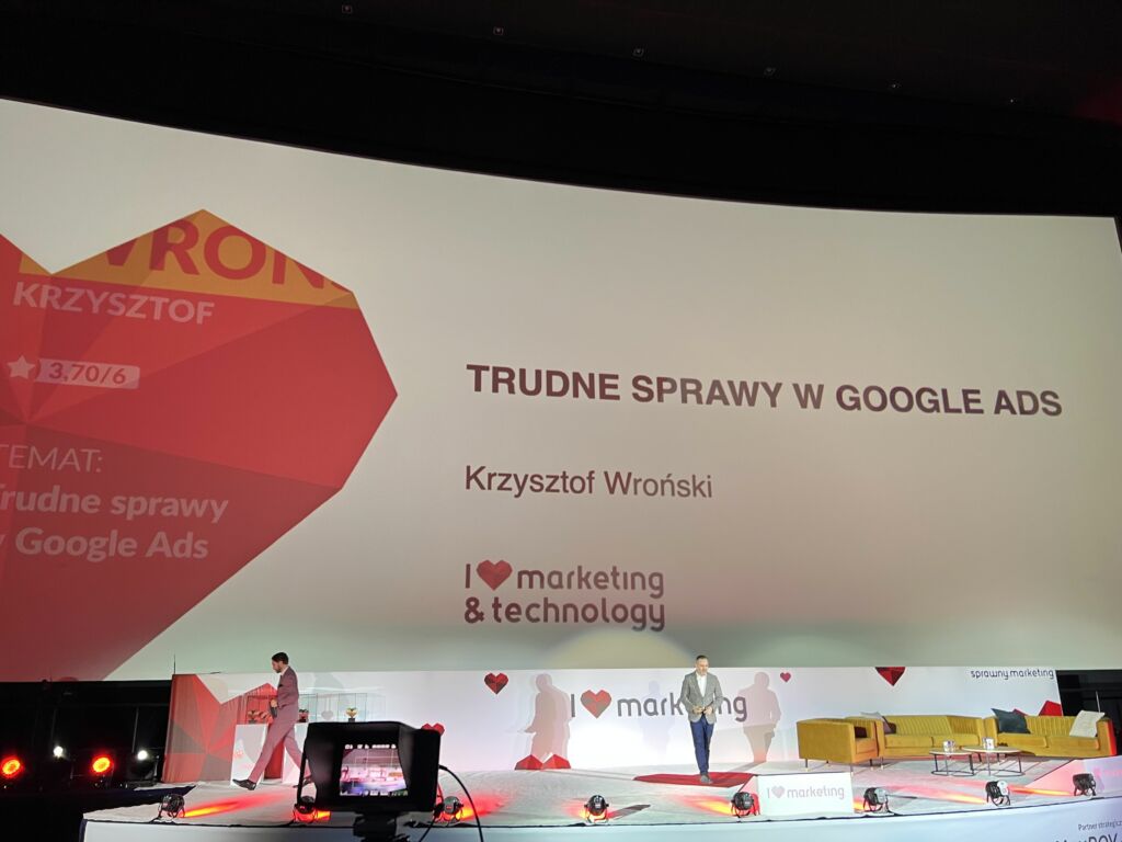 Presentation of our CEO on Google Ads during the I Love Marketing 2022 conference - Warsaw, Poland.