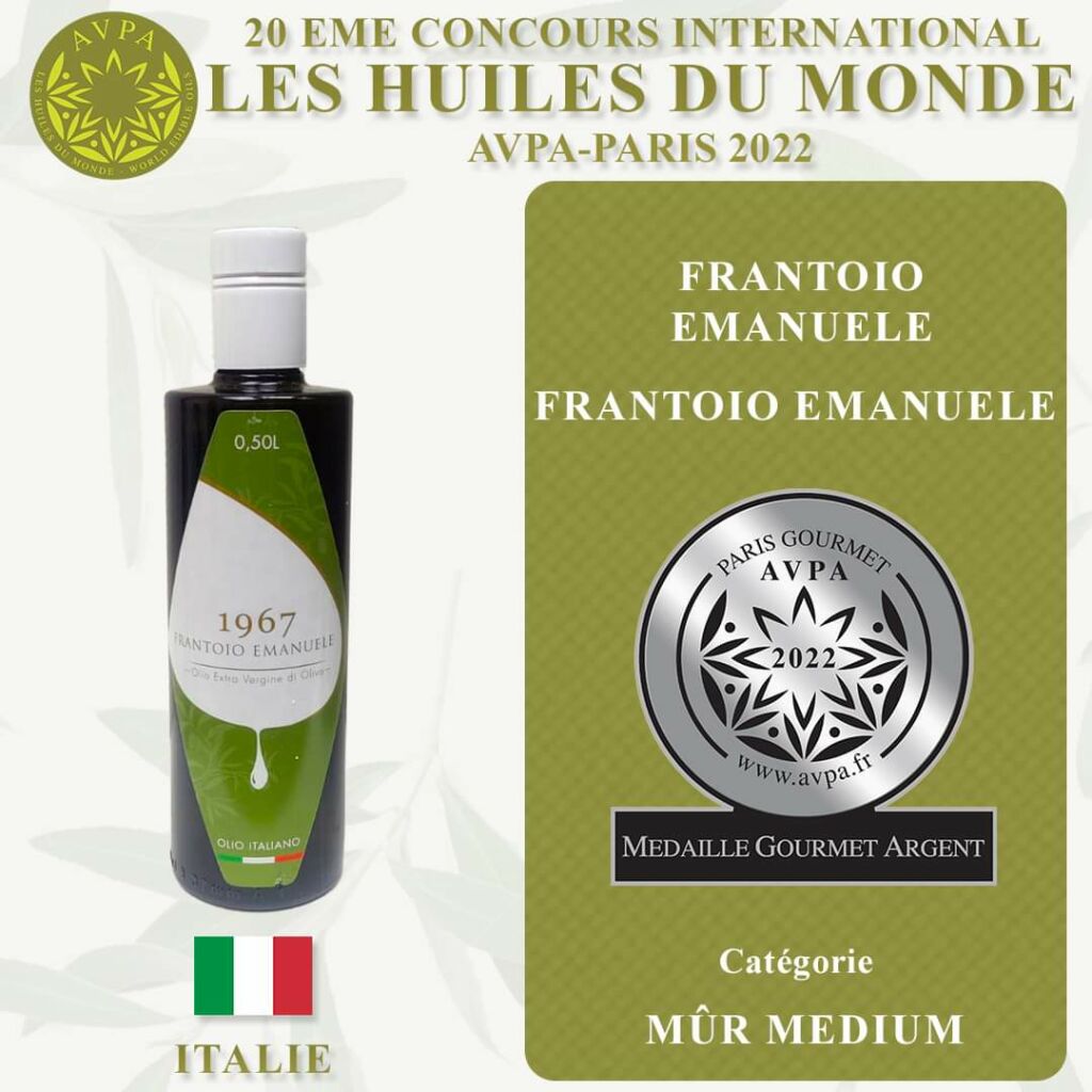Second place in the international competition of olive oils in paris among 400 producers