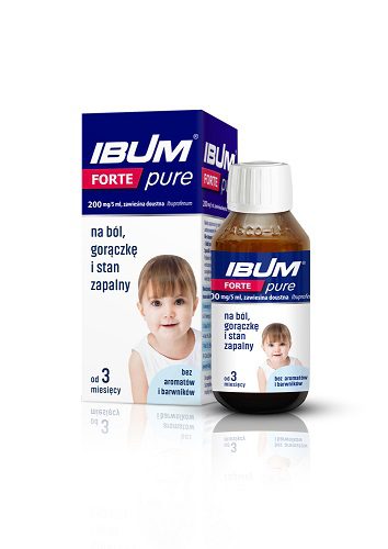 Ibum Forte Pure suspension for children from 3 months 
5 ml contains: Ibuprofen 200 mg