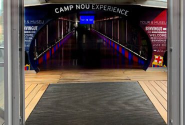 Realisation of the installation of aluminium doormats - Camp Nou Stadium, Spain.