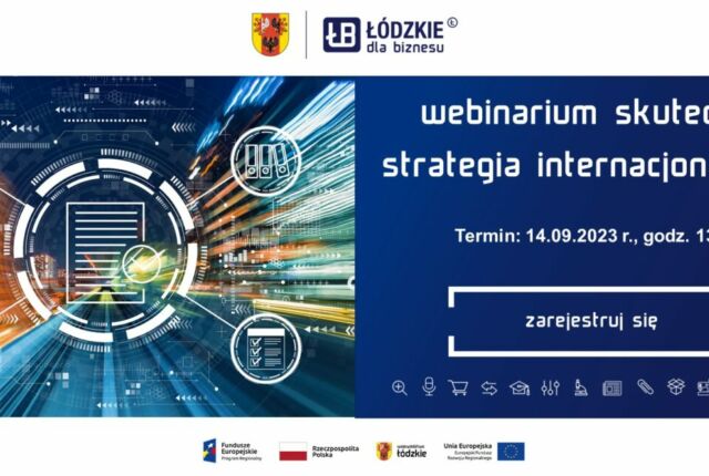 Webinarium „Skuteczna strategia internacjonalizacji” w ramach projektu „Łódzkie dla biznesu – rozwój na plus”