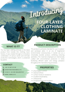 Four-layer clothing laminate 