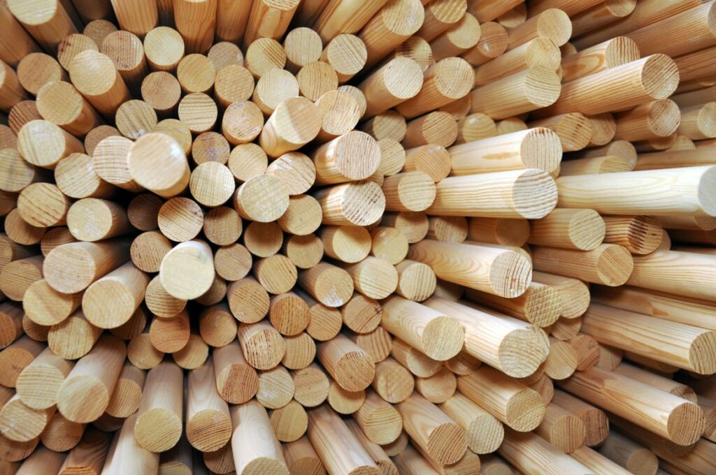 Wooden rods