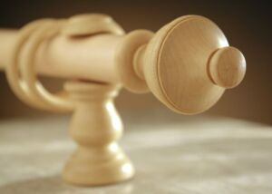 Wooden curtain pole