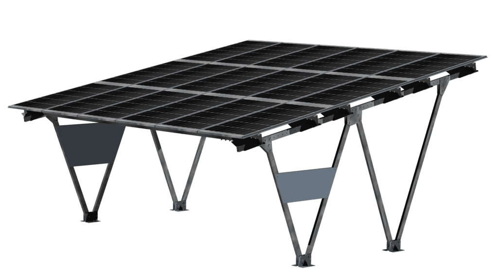 Basic construction module for two parking spaces