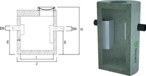 GREASE SEPARATOR FROM REINFORCED CONCRETE WITH A SEDIMENTATION TANK BST-OC