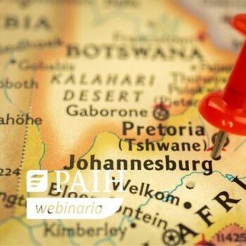 Mapa RPA ze szpilką wbitą w Johannesburg