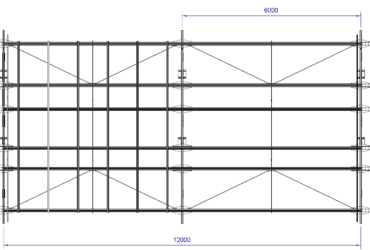 Dimensioning of the solution in the roof plan