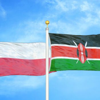 Flagi Polski i Kenii
