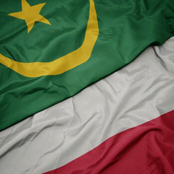 Flagi Polski i Mauretanii