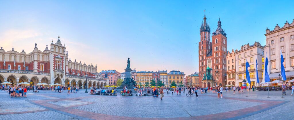 widok na krakowski rynek