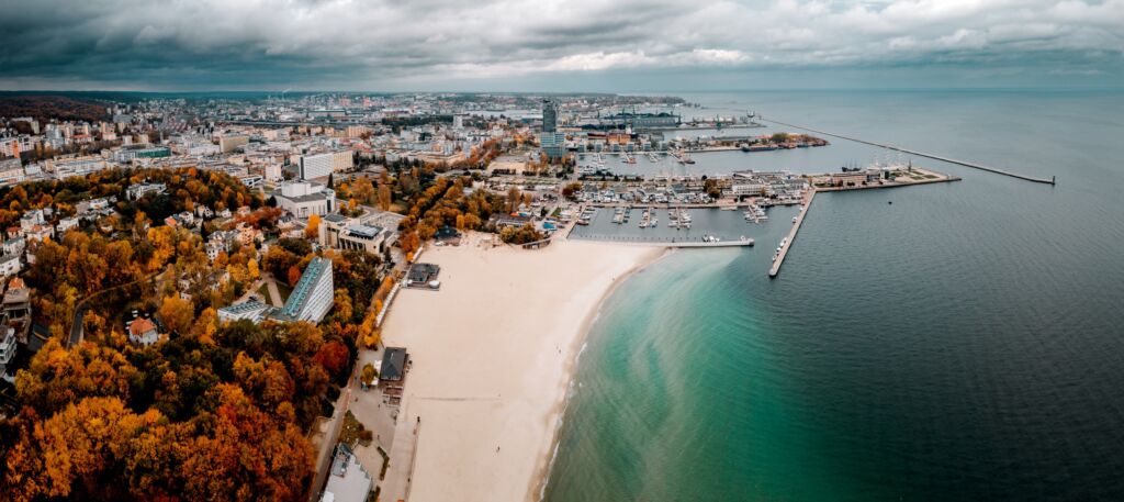 widok na nadbrzeze gdynskie