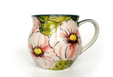 ceramic mug, ceramic cups, unique dinnerware, polish pottery, boleslawiec