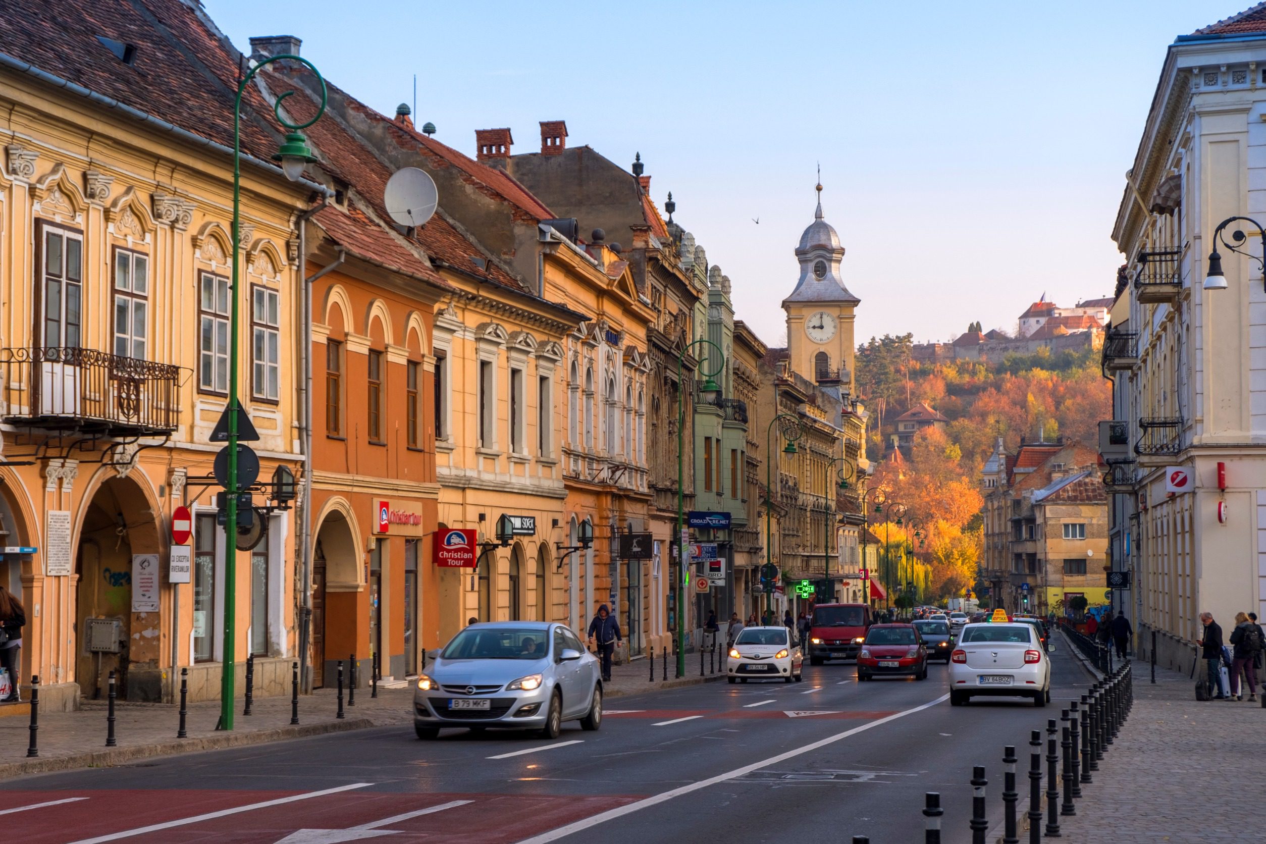 Widok na miasto Braszów w Rumunii