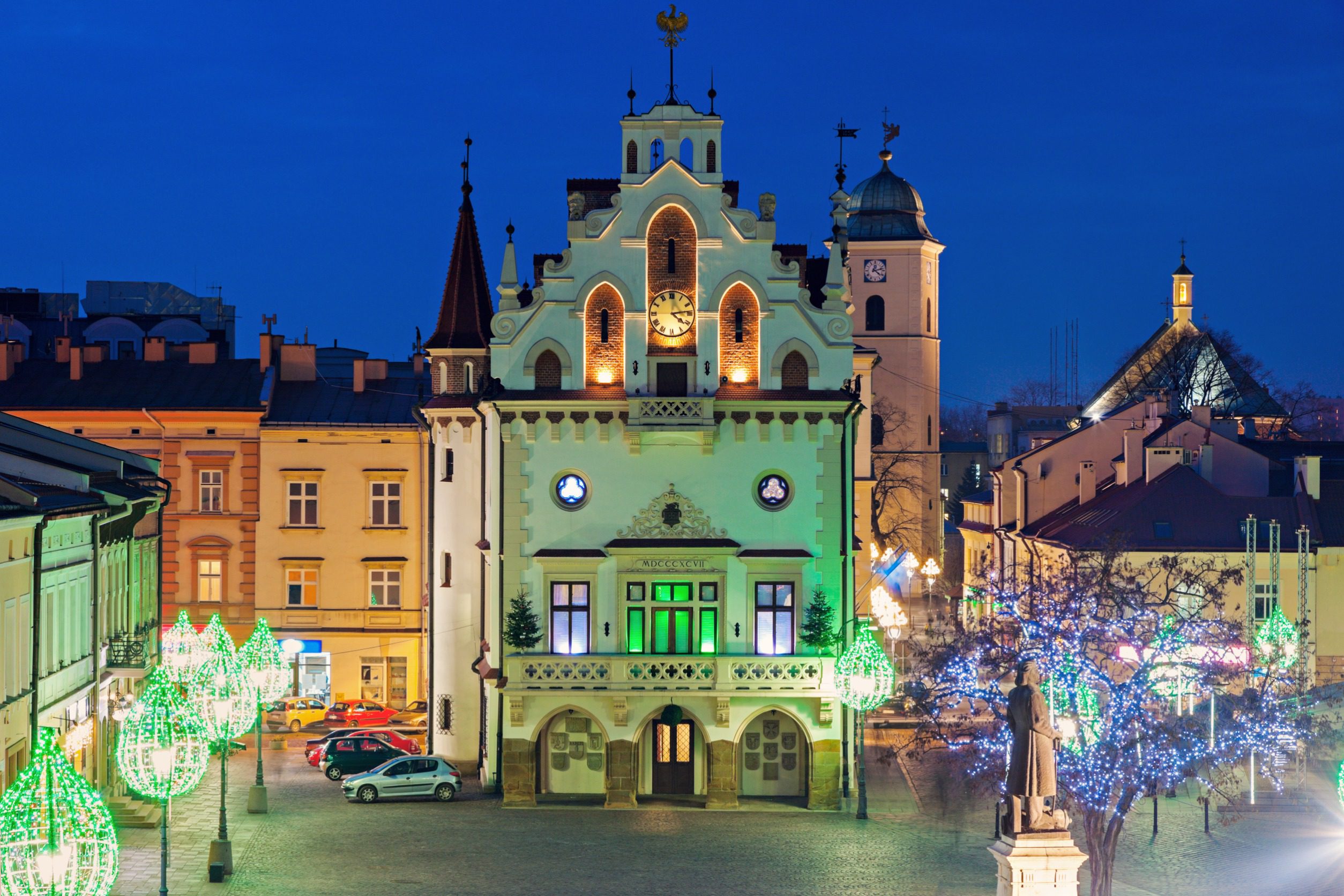 Widok na rynek w Rzeszowie