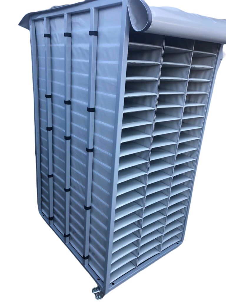 specialized industrial packaging with compartments for production parts