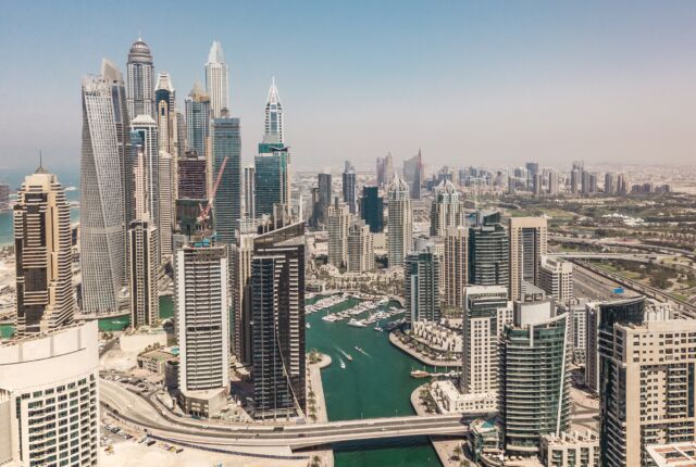widok na Dubaj