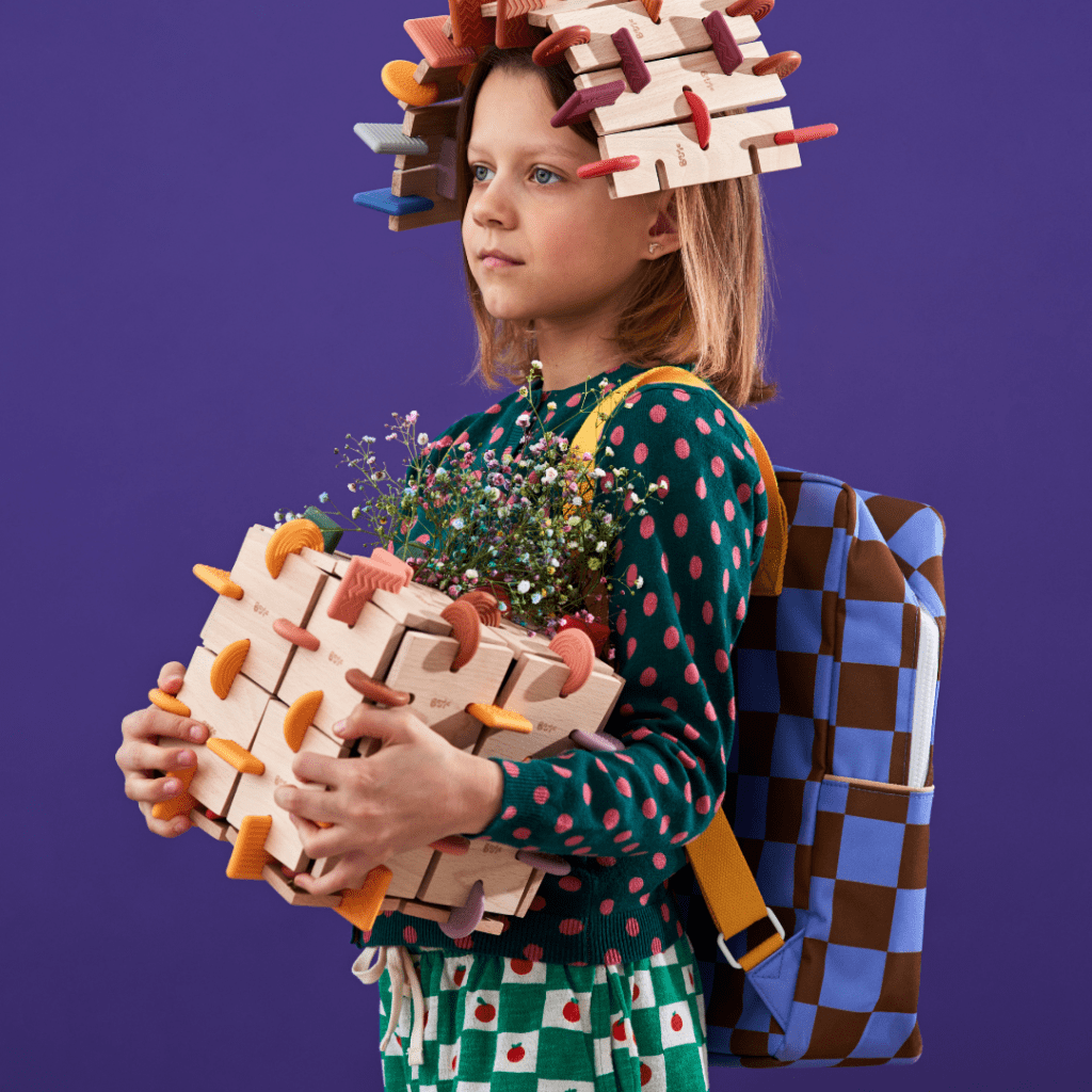 Wooden Toys, Kids Playing.