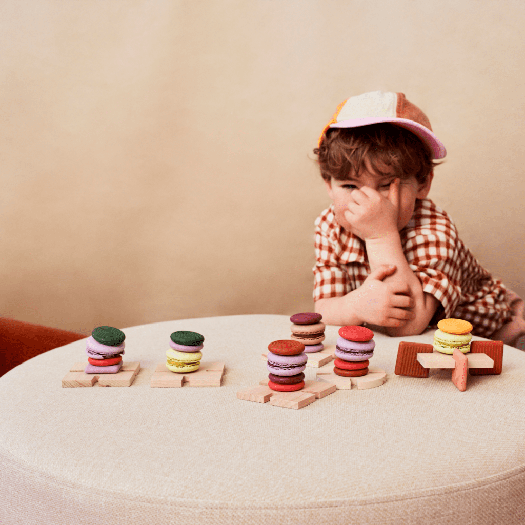 Wooden Toys, Kids Playing.