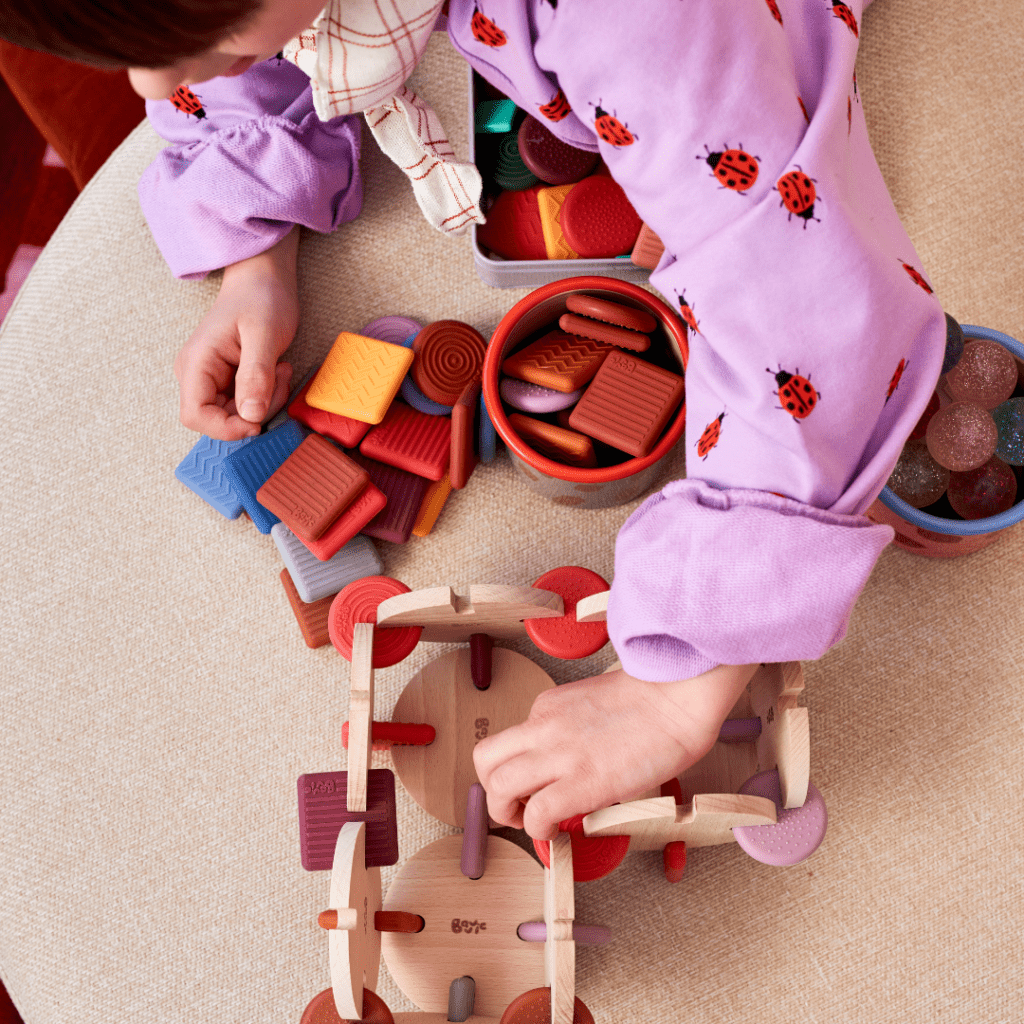 Wooden Toys, Kids Playing.