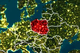 mapa Europy z wyróznioną na niej Polska