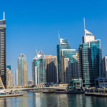 Widok na marinę w Dubaju