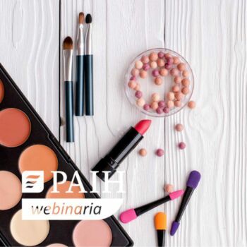 kosmetyki i napis webinaria PAIH