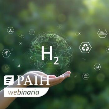 zaślepka PAIH webinarium ręka na zielonym tle