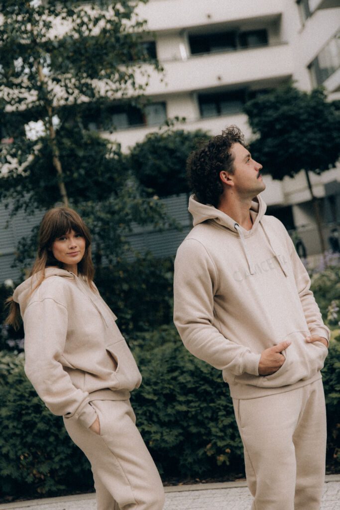 Camicetta zip hoodie—90% cotton, 10% polyester. Ethically made in Poland and fully customizable, down to every detail.