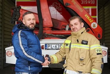 Photo from the transformation of the fire truck of OSP Węglewo