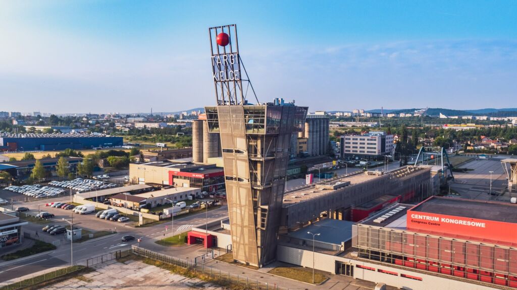 Targi Kielce seen from birdseye view