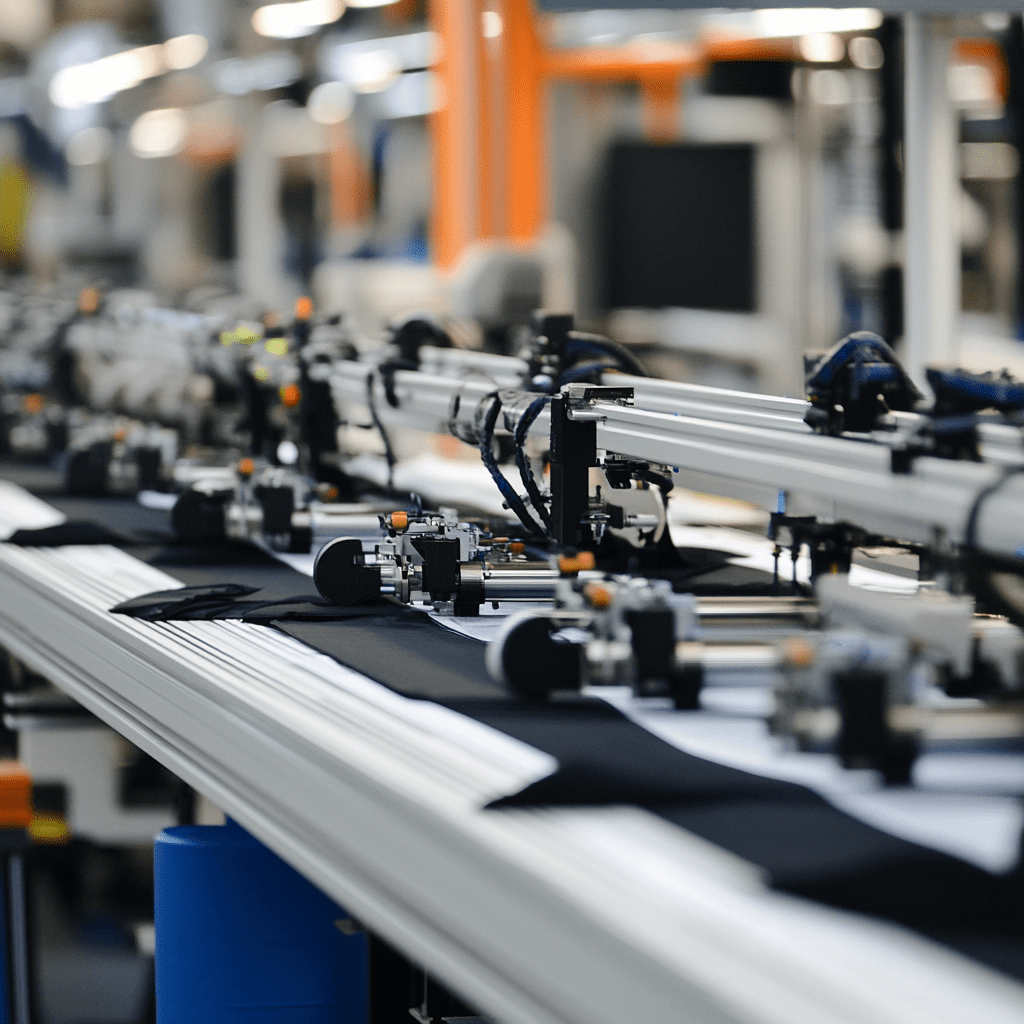 Assembly line in a fabric