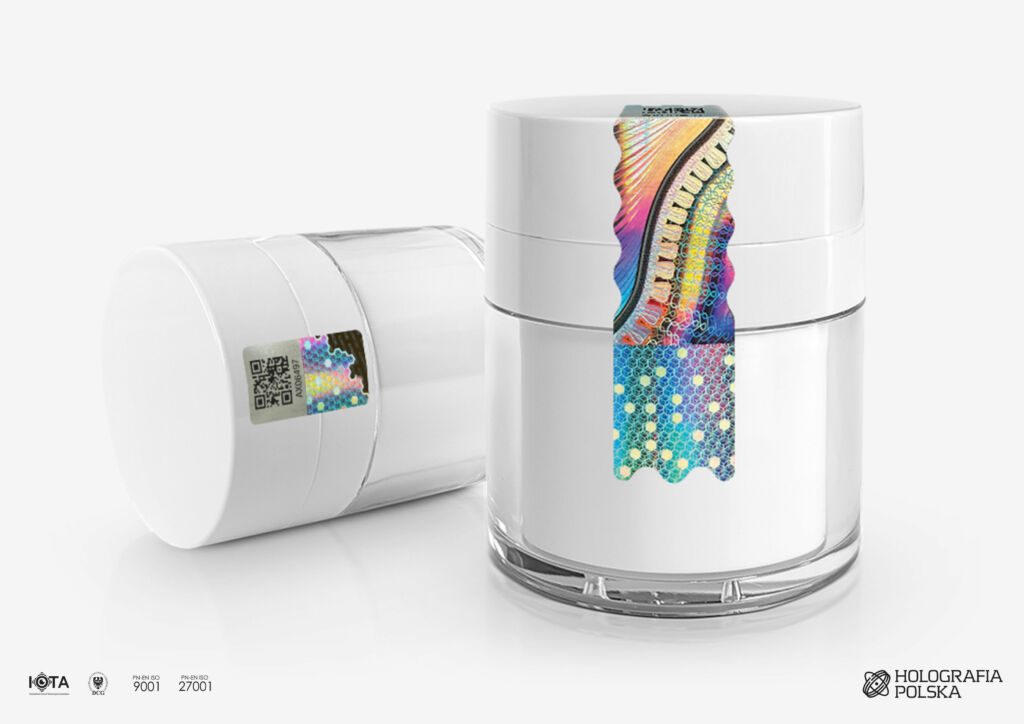 Tamper-evident HoloSeal with hologram – custom-fit, hard to forge, ideal for pharma and beauty packaging.