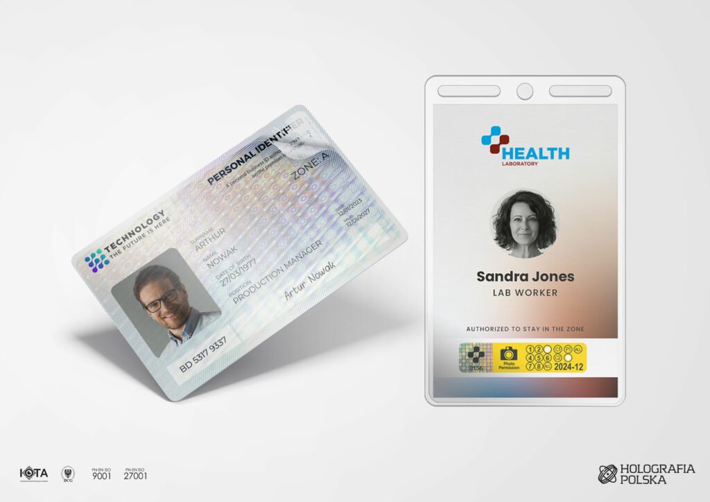 Transparent holographic laminates – enhance ID card security and designate authorized access zones.