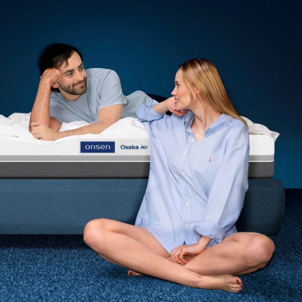 Photo of the Osaka Air mattress by ONSEN®, highlighting its sleek design and premium materials.