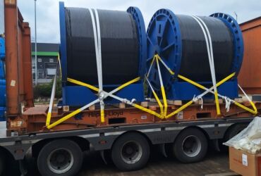 two smaller ZEP-type balance/tail ropes loaded onto a single FR 20' container