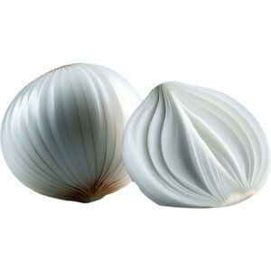 Peeled white onion