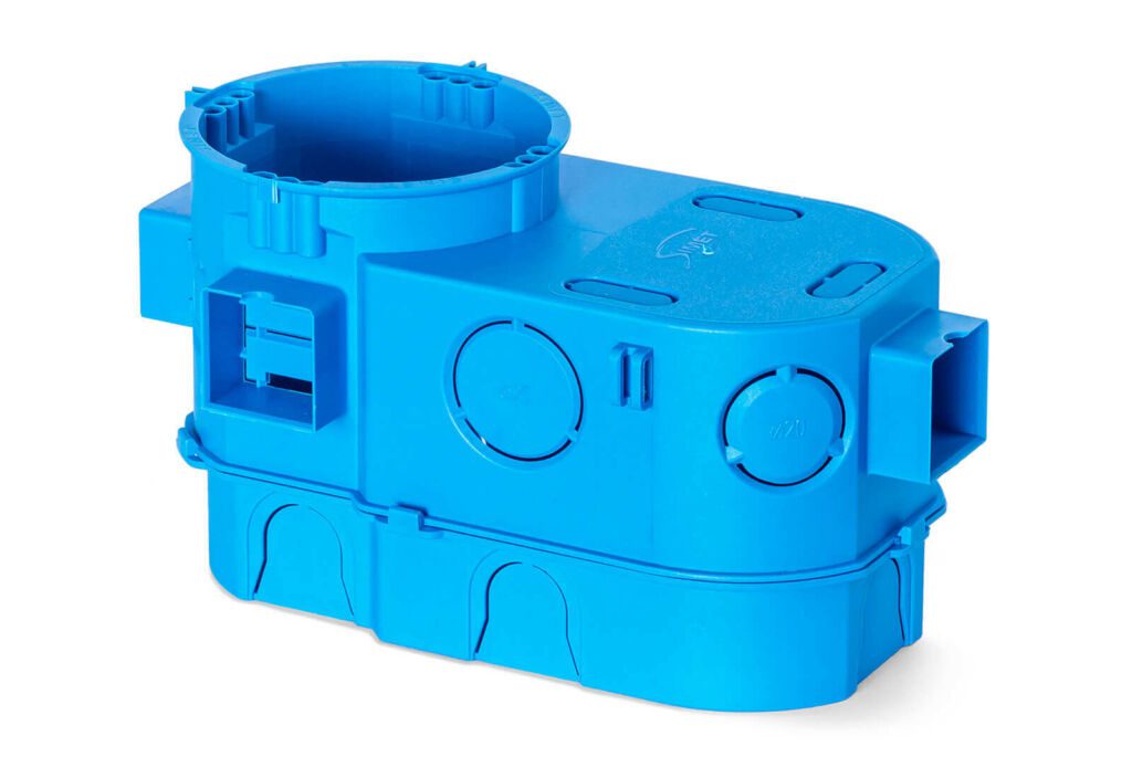 Flush-mounted junction box 2×60 mm, extradeep 80 mm, serial – for electronic parts
