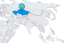 Kazachstan na mapie